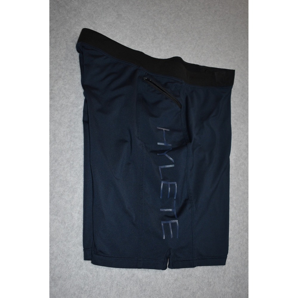 Hylete Athletic Shorts Mens Medium Blue Zipper Pockets Drawstring Gym Workout